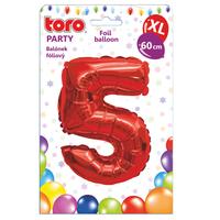 Balónek fóliový TORO XL číslice "5" 60cm